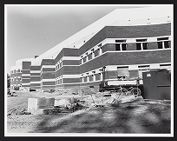 Construction work on addition to Joyner Library
